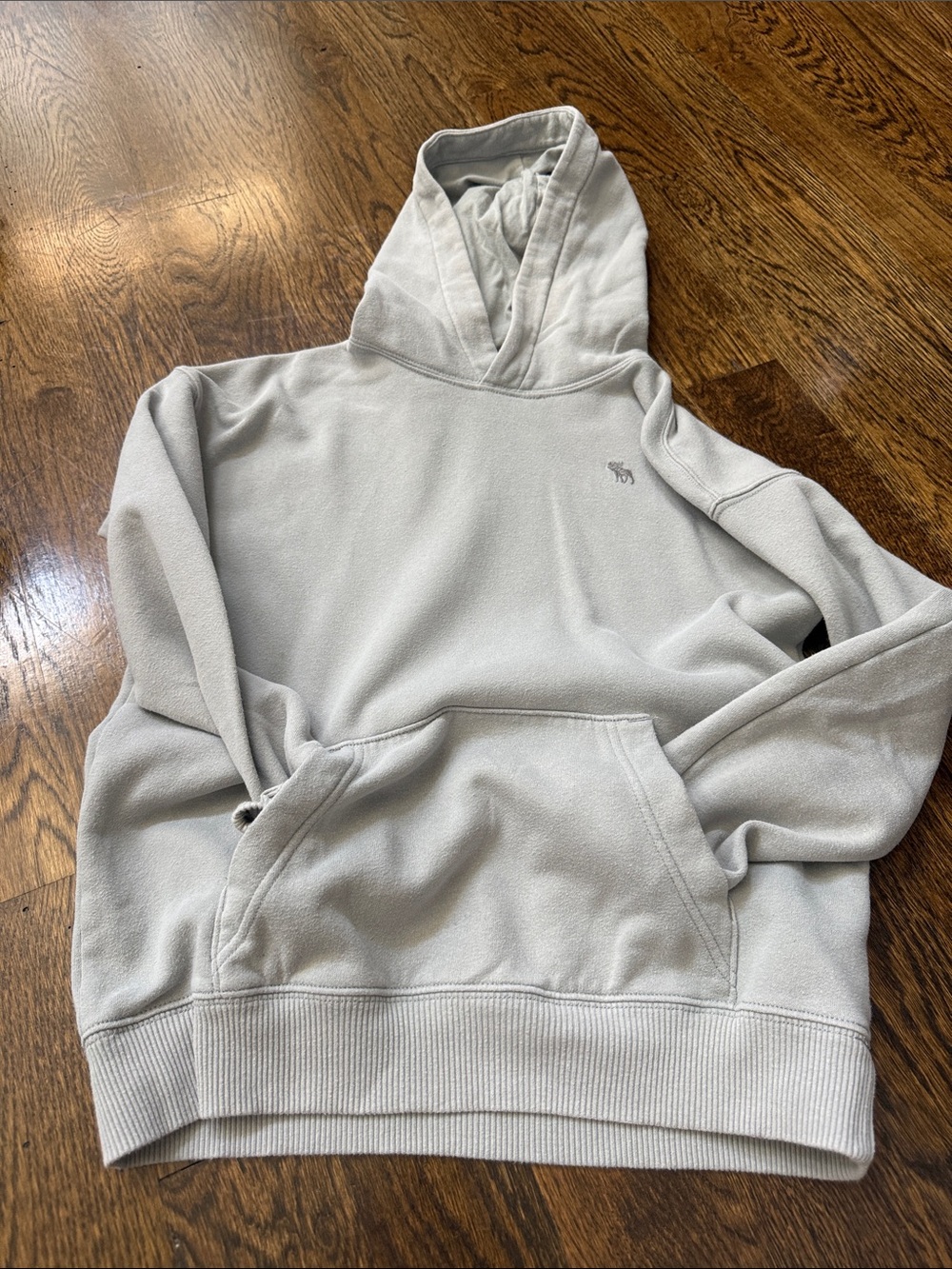 Abercrombie & Fitch Light Gray Hoodie Pullover